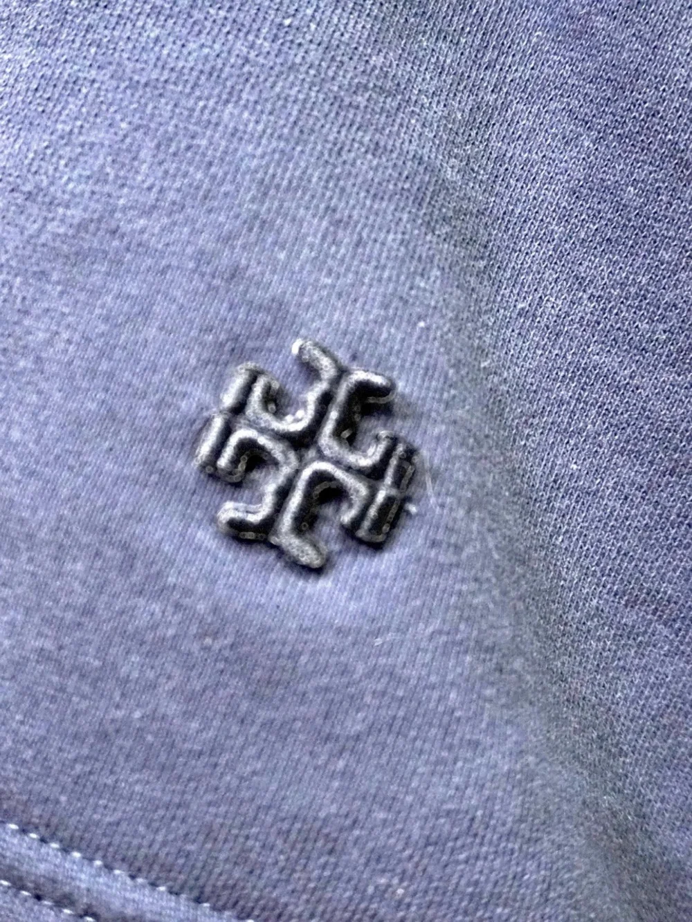 TORY BURCH FRENCH TERRY CHEVRON HOODIE, Size S